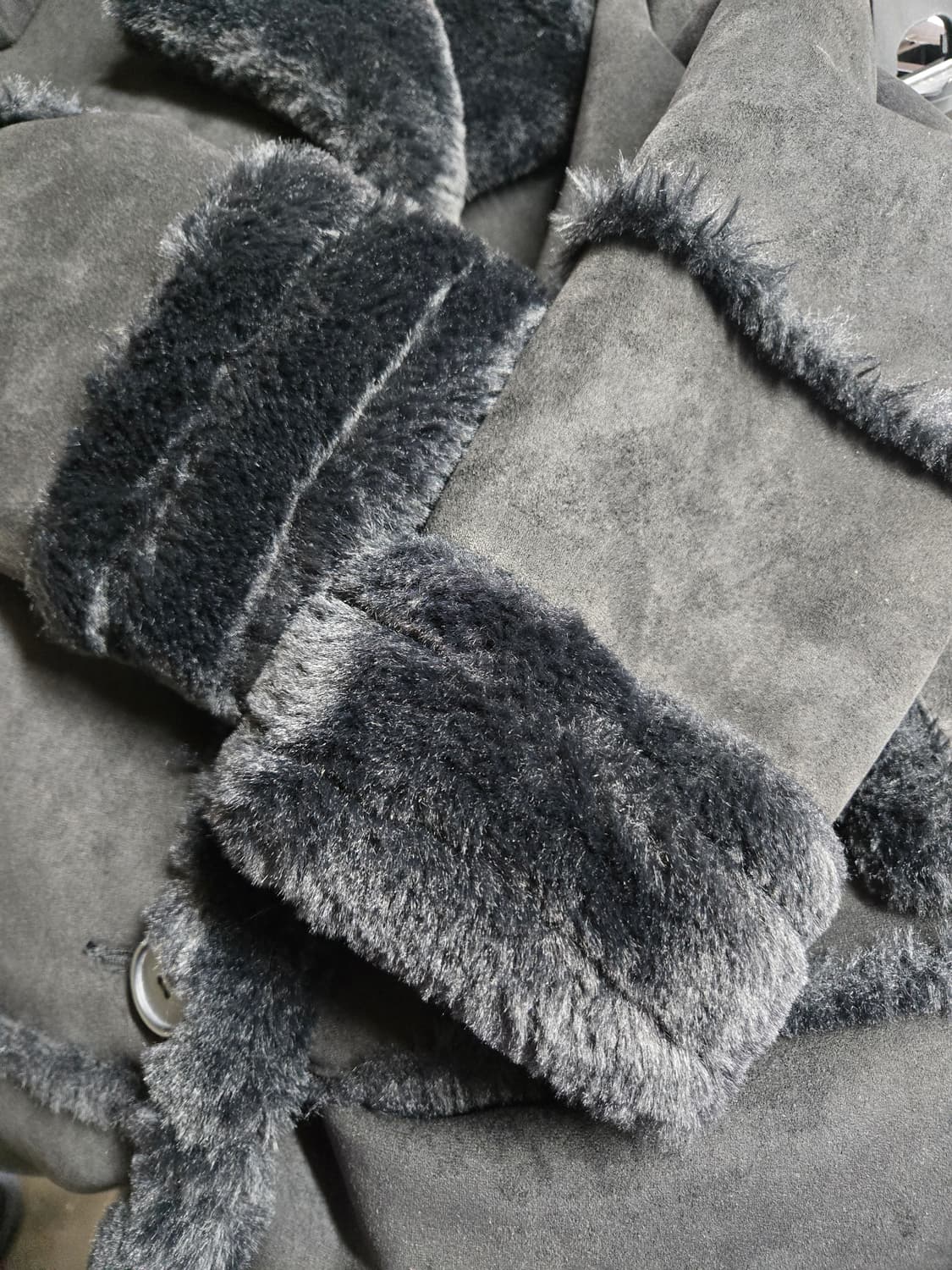 kenneth lady케네스레이디 블랙 롱무스탕 코트55 상품이미지4