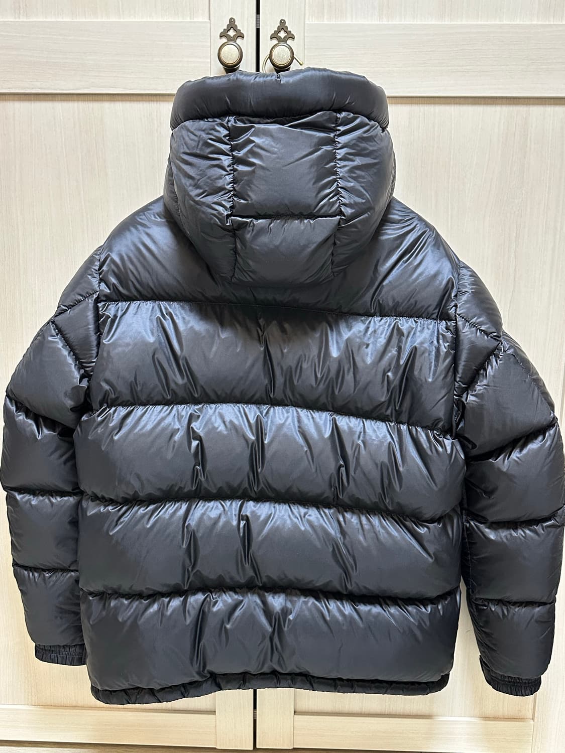 [L] 단톤 화이트 구스 다운 나일론 태프터 후드 다운 패딩 자켓 상품이미지4