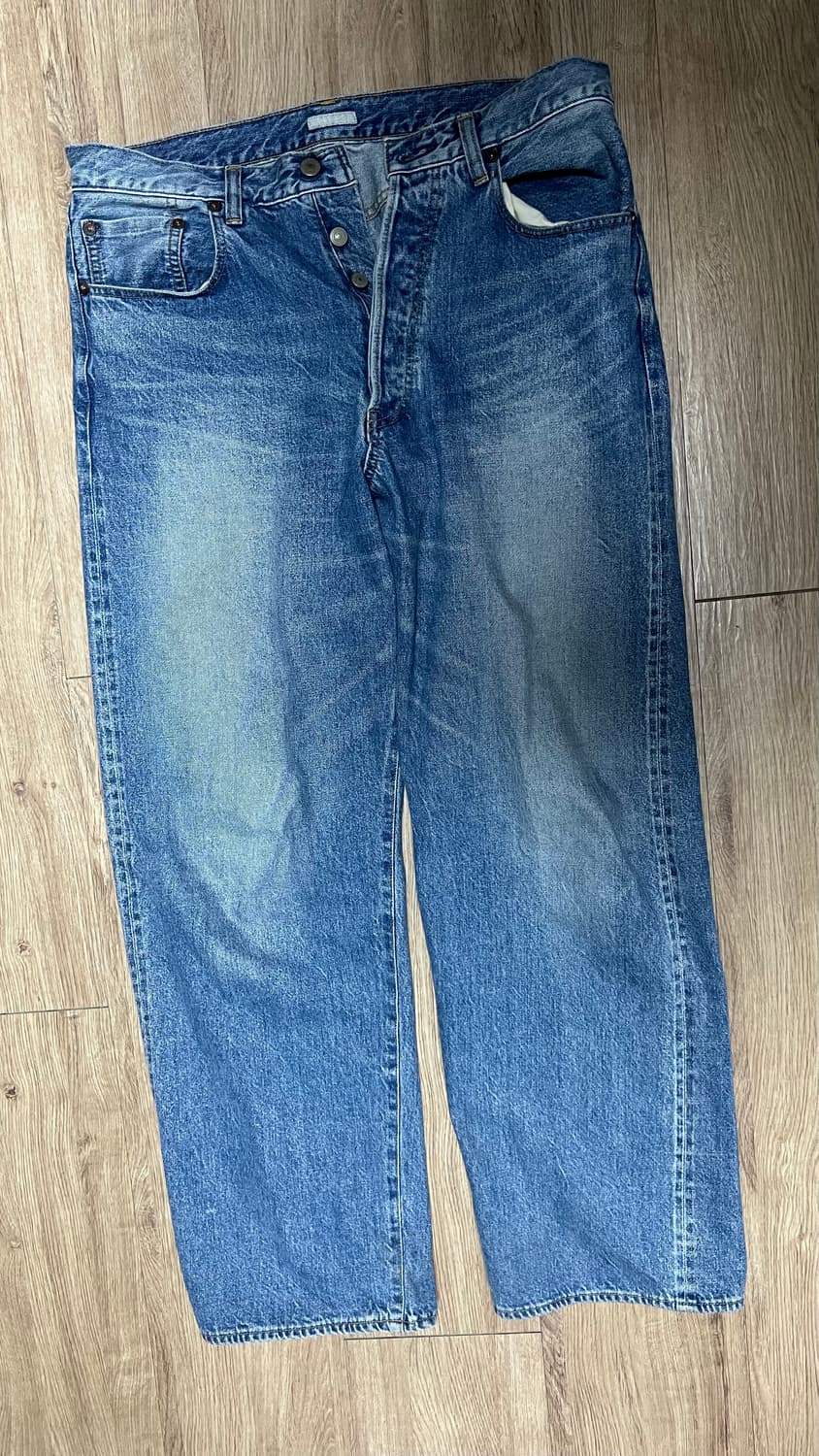 울테리어 빈티지 워시드 파이브 포켓 데님 상품이미지1