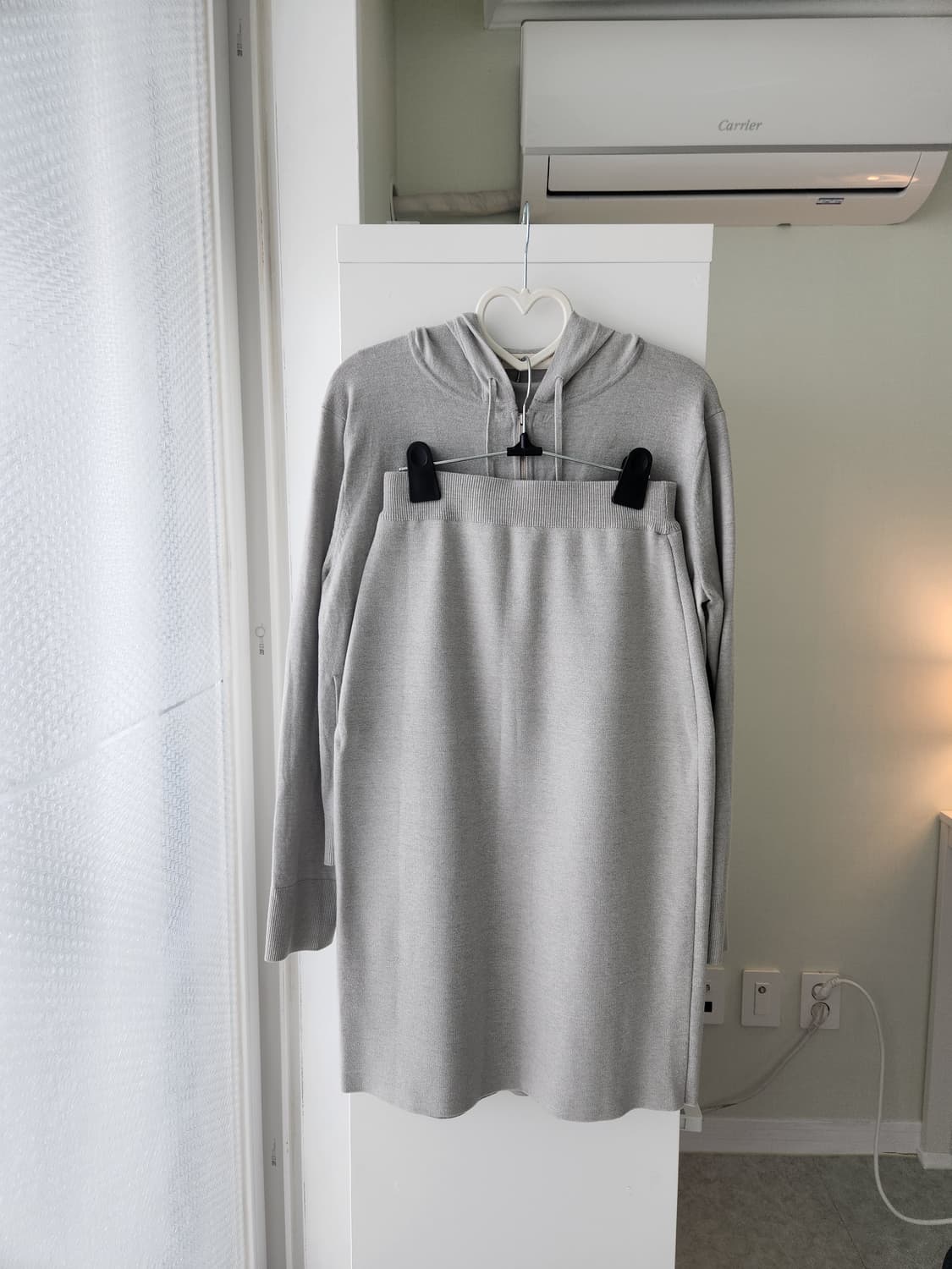 튜마몽니트 후드집업스커트 세트 새상품 상품이미지1