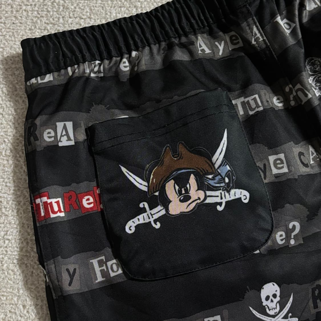 일본빈티지 디즈니 도쿄 리조트 해적 서프 하프팬츠 반바지 상품이미지5