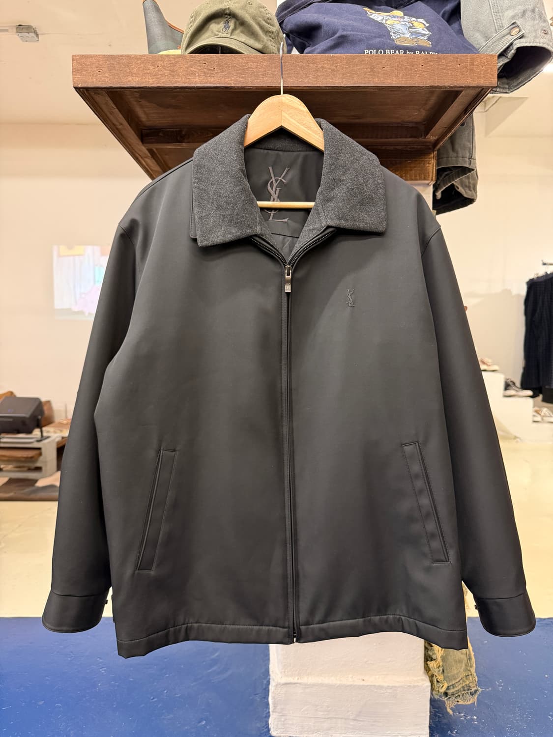 YSL 입생로랑 레이어드 블랙 폴리 자켓 상품이미지4