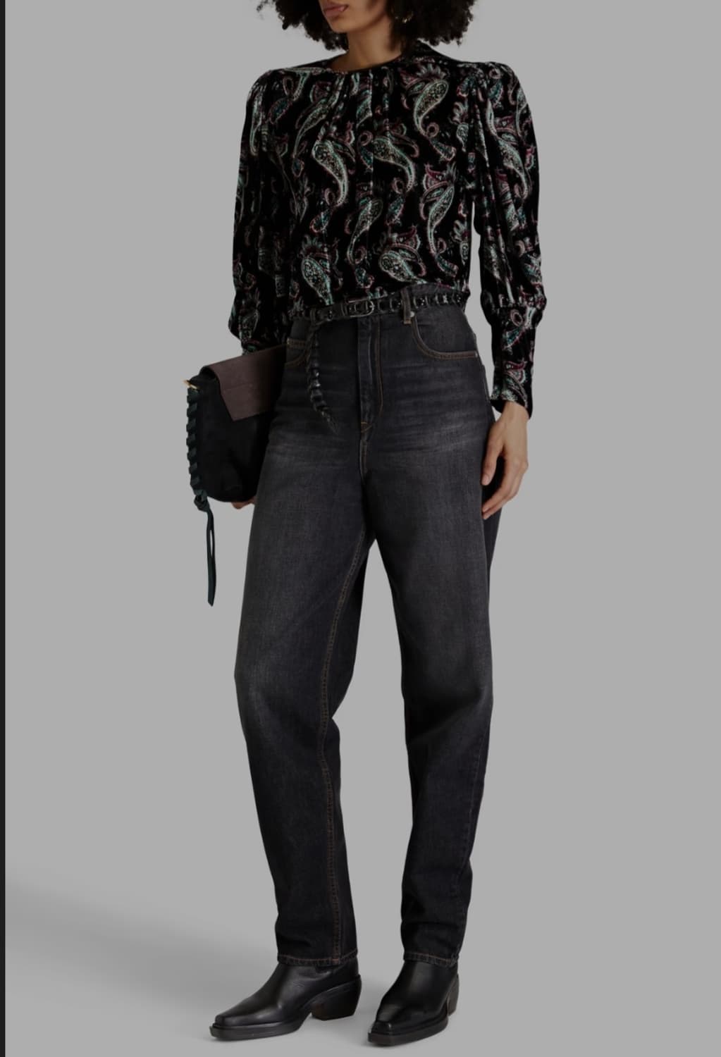 이자벨마랑 하이 라이즈 테이퍼드진 상품이미지1