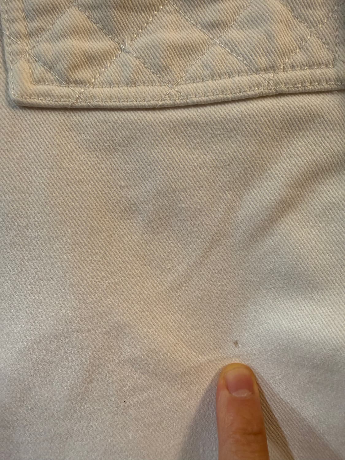 (정품) 샤넬 화이트 다이아몬드 퀼팅 데님(26사이즈) 상품이미지7