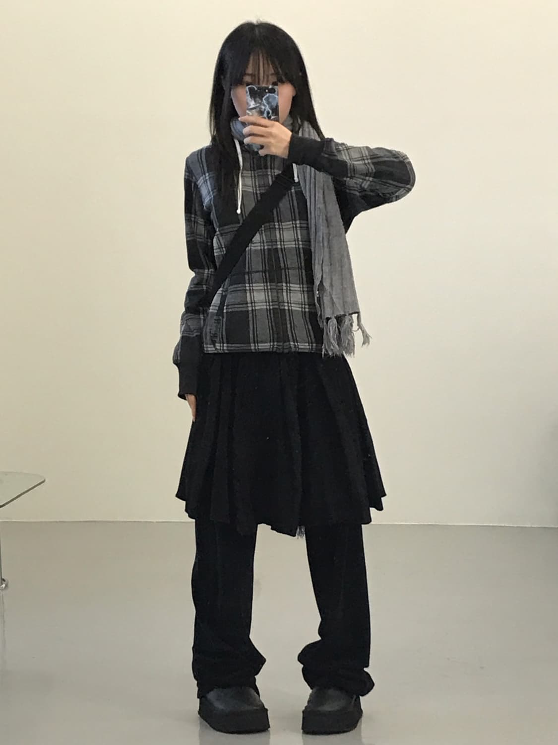 Backnumber Checked Zip Up Hoodies 상품이미지1