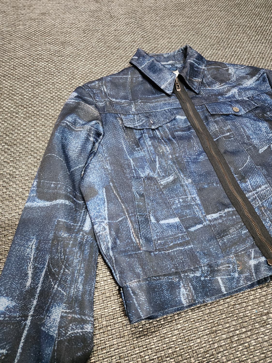 메종미네드 데님 프린팅 집업 자켓 M 상품이미지6