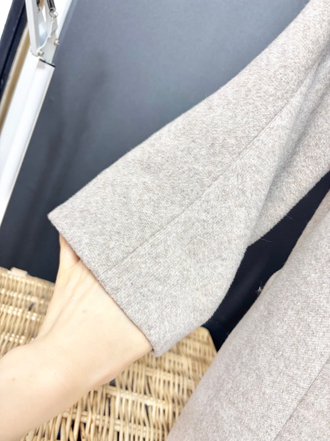 soos ㅡ 후드 모직 롱코트/천연 폭스/프리사이즈 상품이미지6