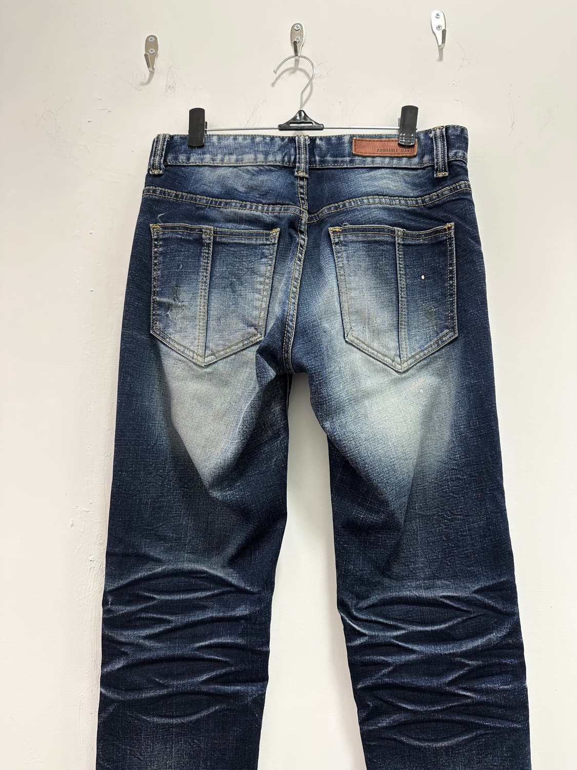 Vintage fade lines washing denim jeans 상품이미지7