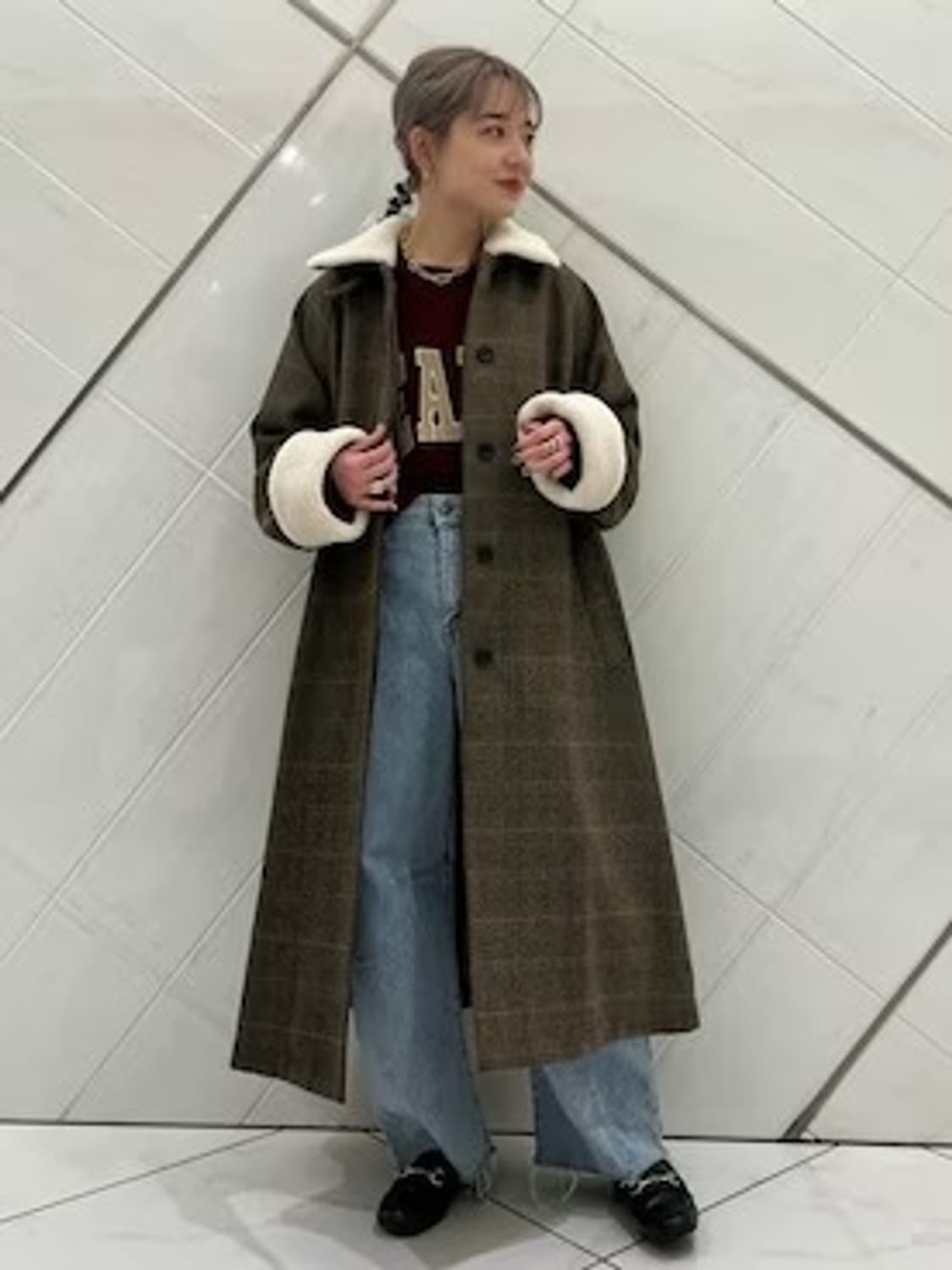 FREAK'S STORE Boa Stand Collar Coat 상품이미지4