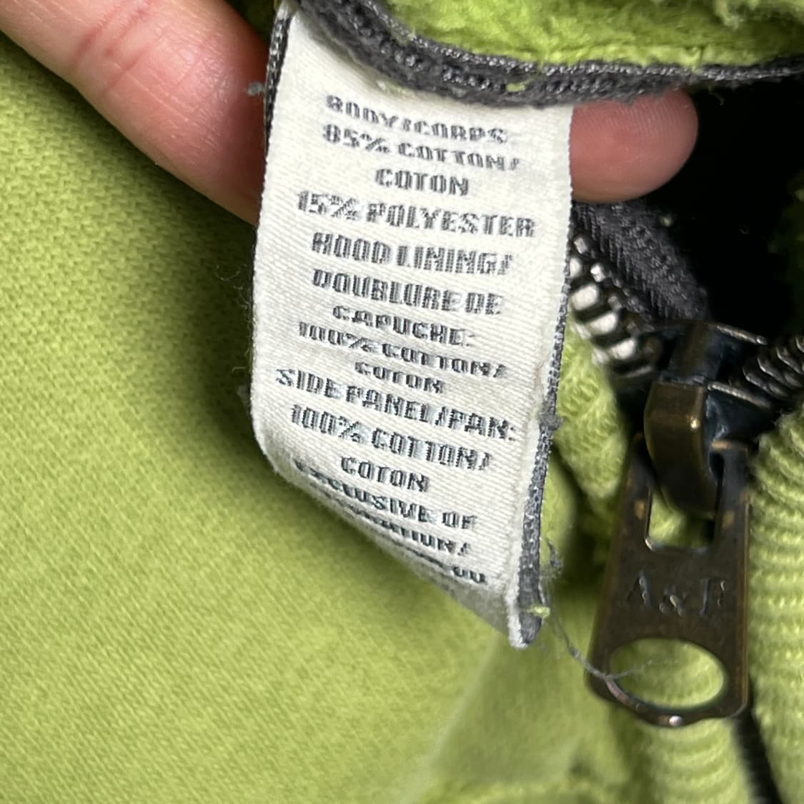 아베크롬비 올리브 그린 후드집업 S 상품이미지8