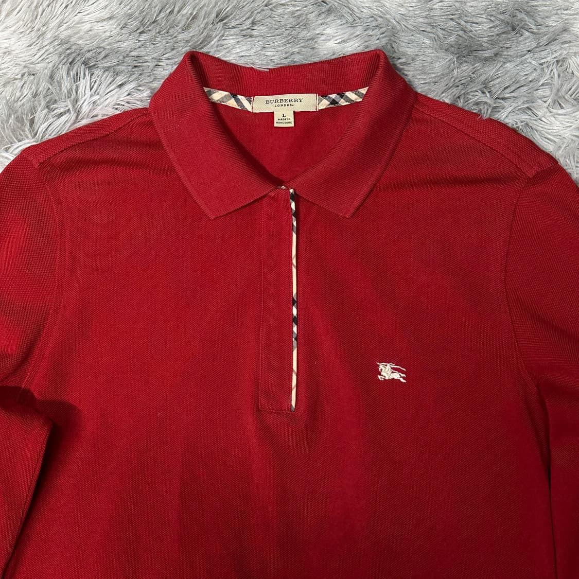 버버리 정품 레드 폴로티셔츠  상품이미지2