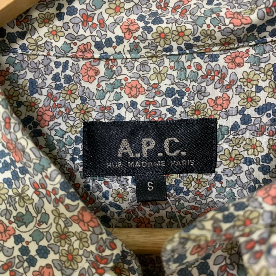 A.P.C. 아페쎄 일본 빈티지 플라워 패턴 모리걸 반팔 셔츠 상품이미지5