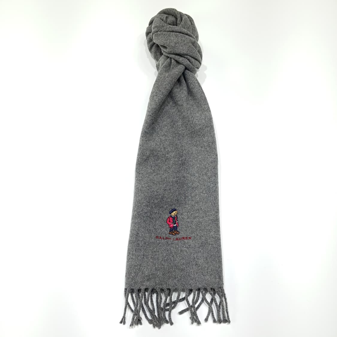 MX438 랄프 로렌 폴로베어 램스울 머플러 상품이미지5