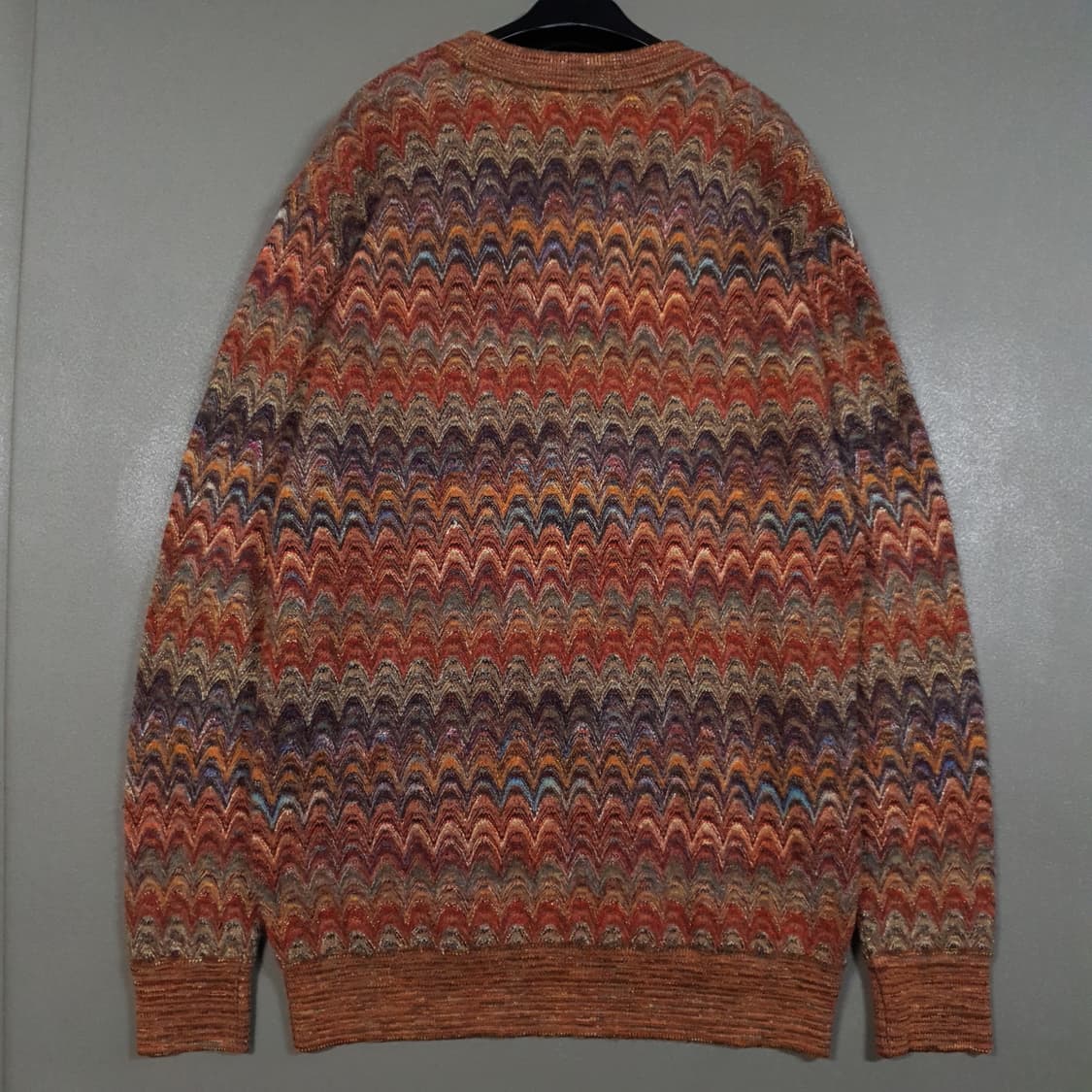 실측 M) 미쏘니 이태리 명품 에스닉 패턴 니트 크루넥 스웨터 희귀 상품이미지8