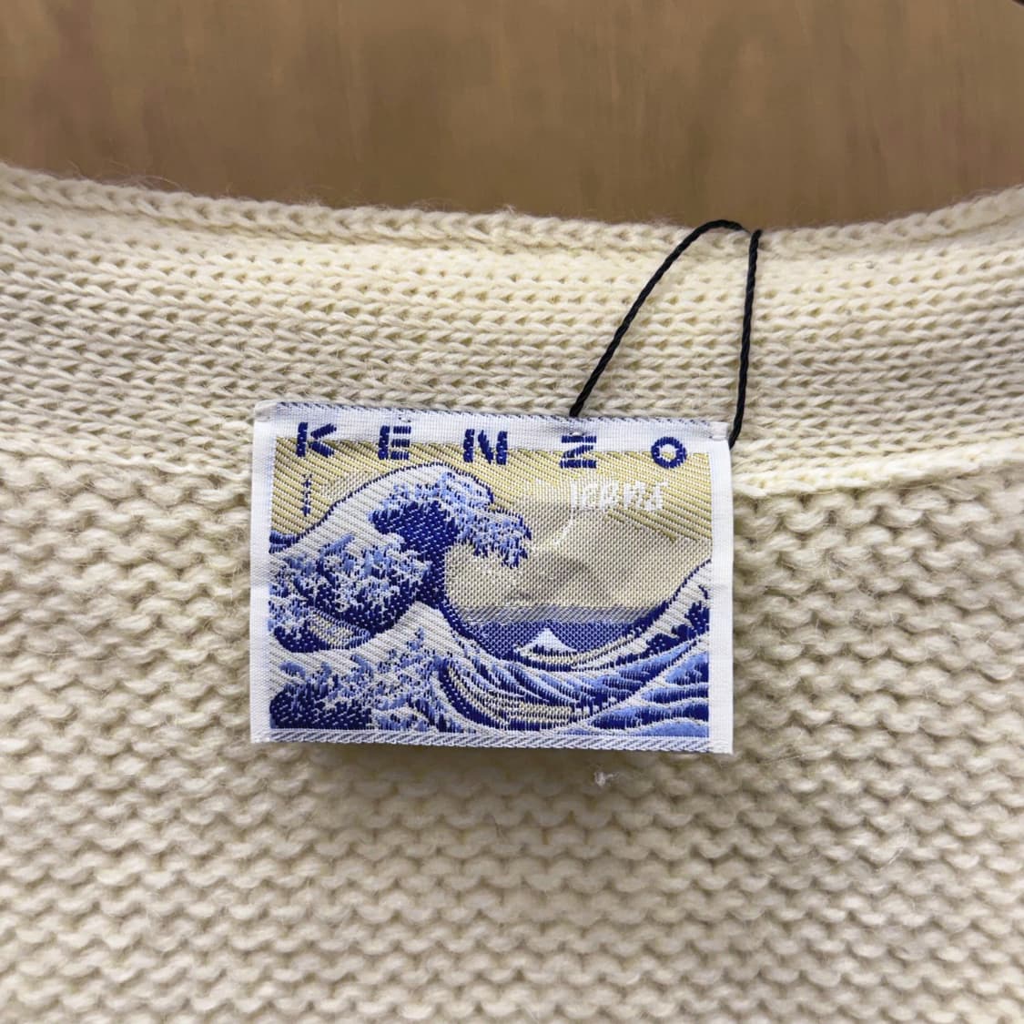 겐조 니트 가디건 브이넥 더블 포켓 지퍼 클로징 디테일 레귤러핏 아이보리 상품이미지7