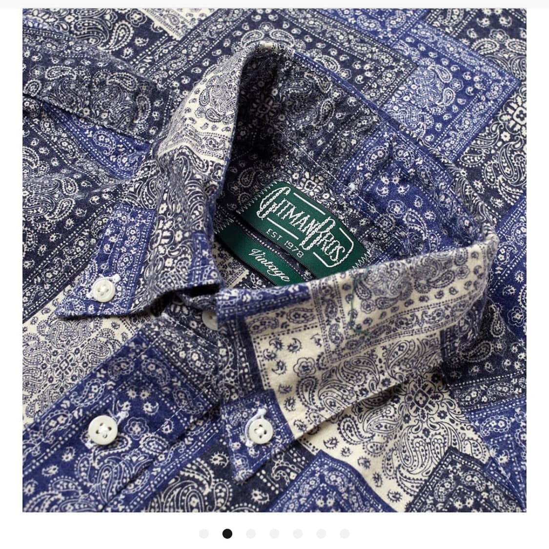 짓먼 빈티지 페이즐리 블루스 셔츠 상품이미지3