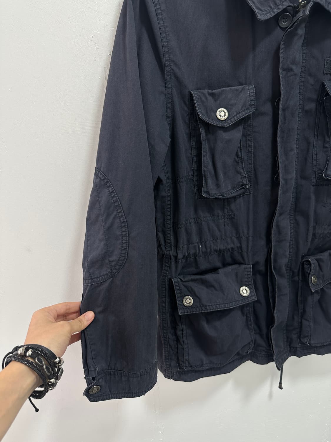 Vintage washed navy multi pocket jacket 상품이미지4