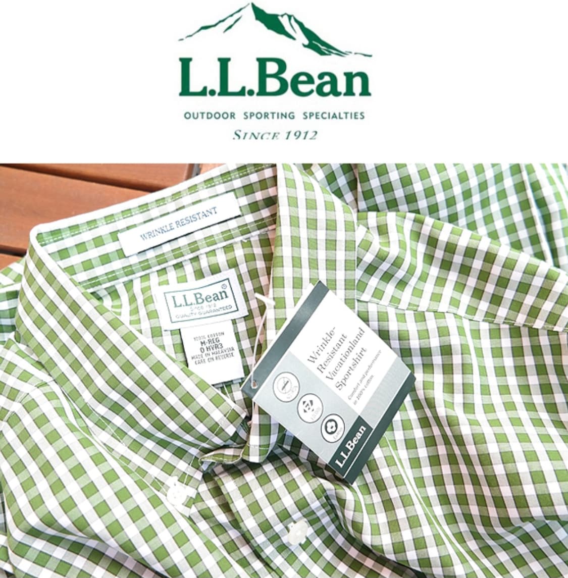 L.LBEAN 엘엘빈 코튼100 % 깅엄 체크남방  상품이미지1