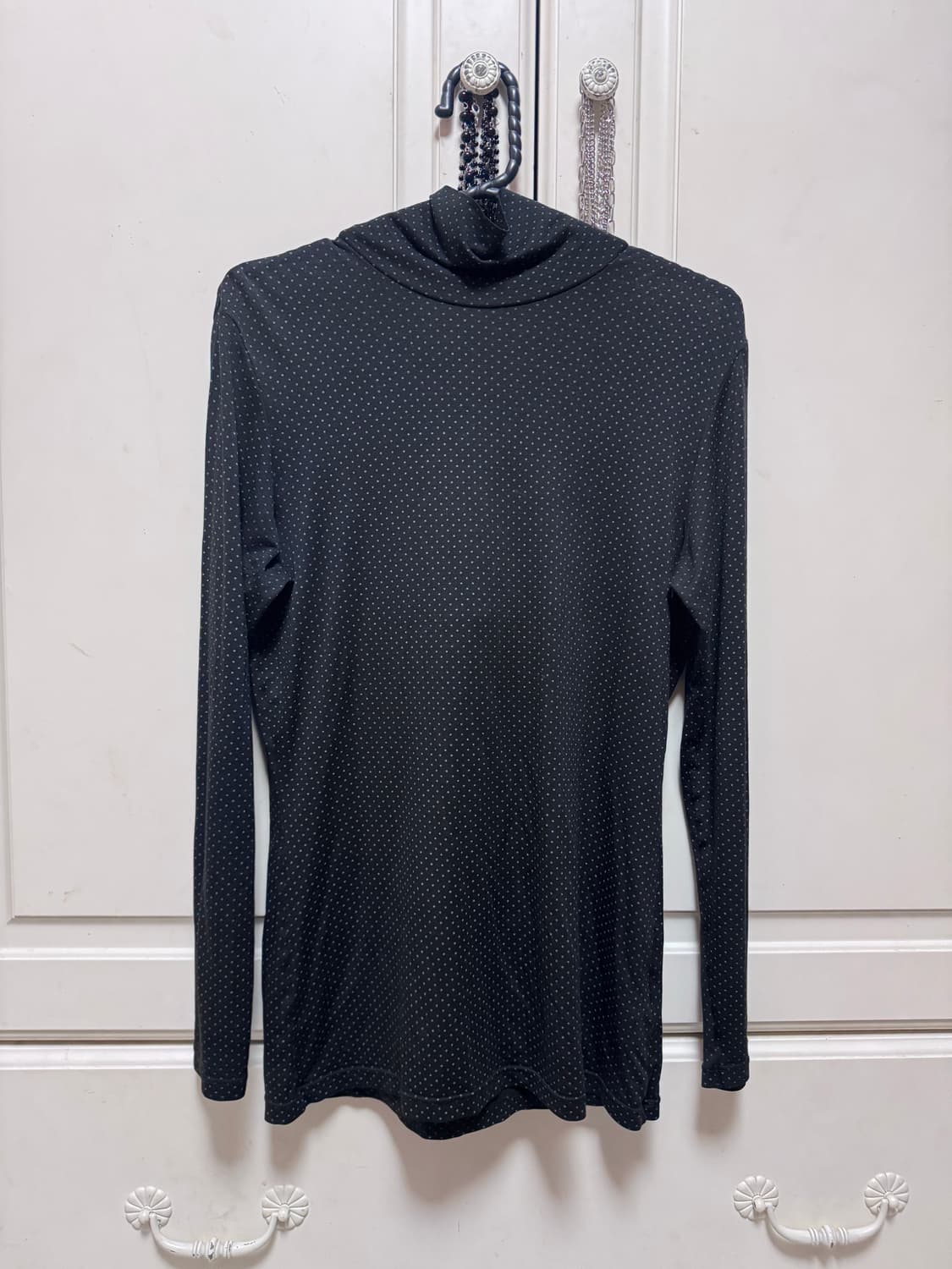 빈티지 모리걸 하구미 니혼진 레이어드 도트 목폴라 상의 세트 상품이미지5