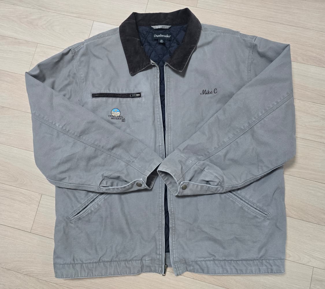 Dunbrooke 캔버스 워크자켓 그레이 XL / 코듀로이 칼라 상품이미지1