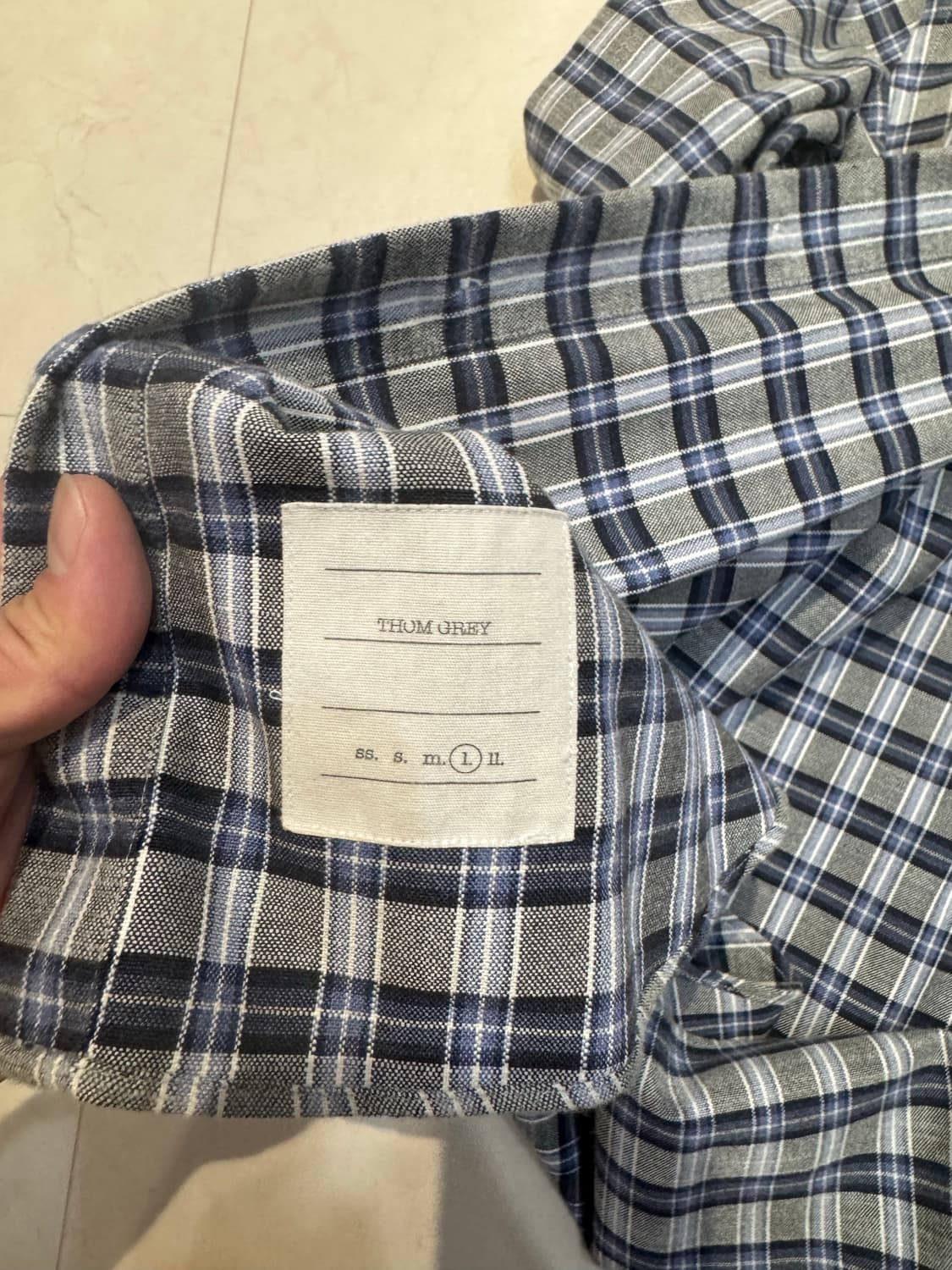 톰브라운 체크셔츠 L 상품이미지4