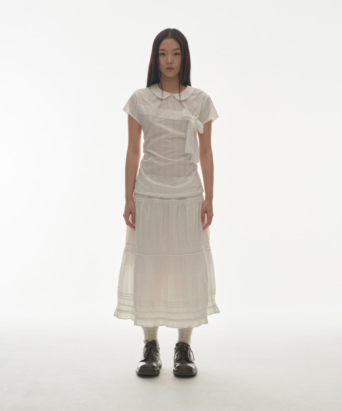 코이세이오 보우 블라우스_화이트 상품이미지2