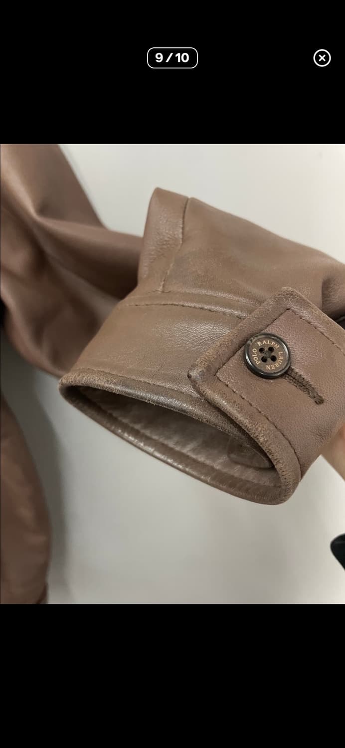 폴로 랄프로렌 브라운 레더자켓 A3790 상품이미지9