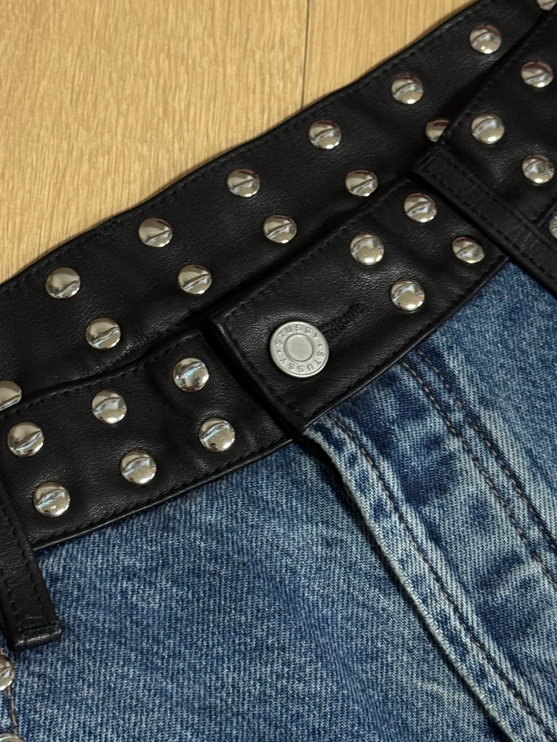 [36] 스투시 웨일즈보너 스터드 진 워시드 블루 상품이미지5