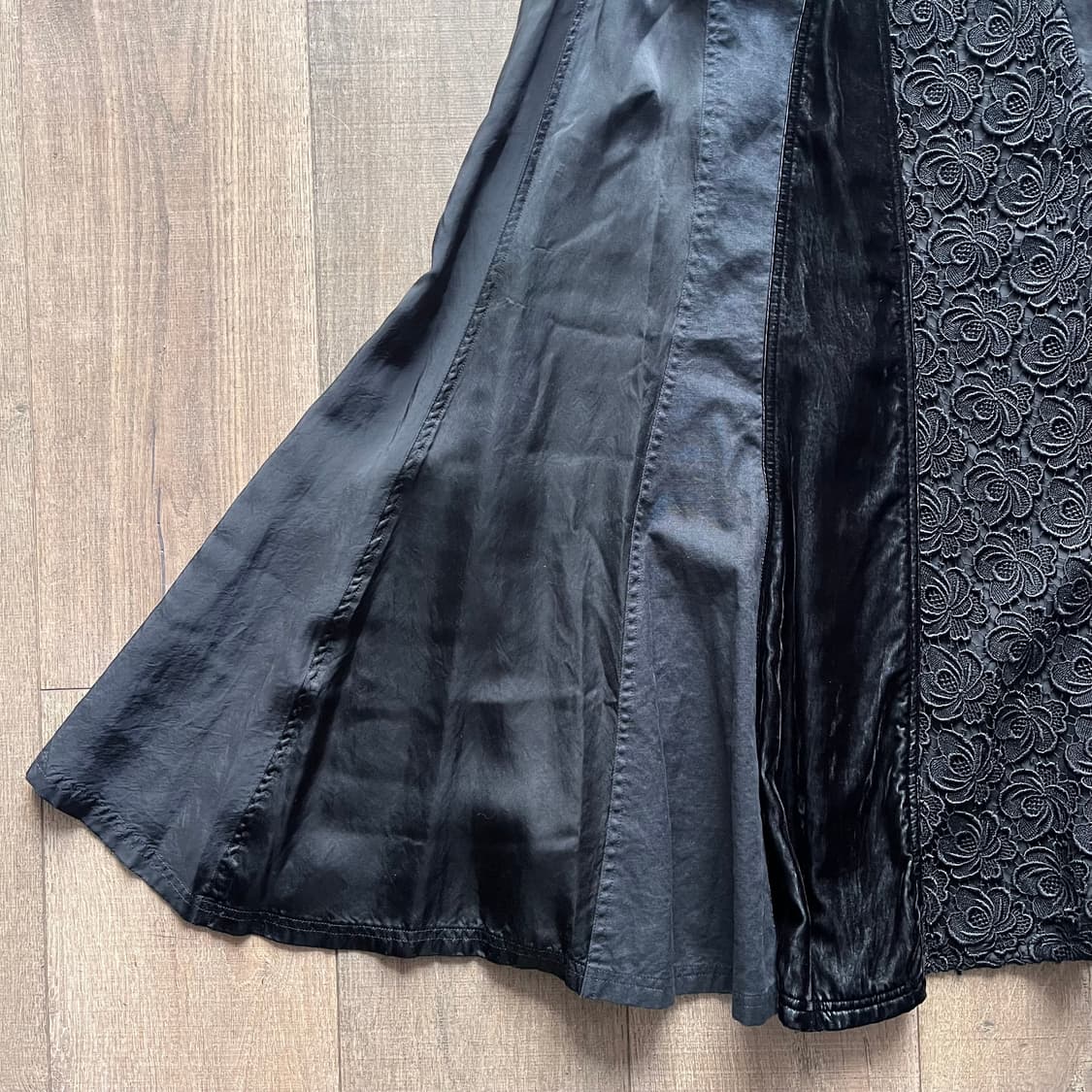 Patchwork Flare Skirt 상품이미지3