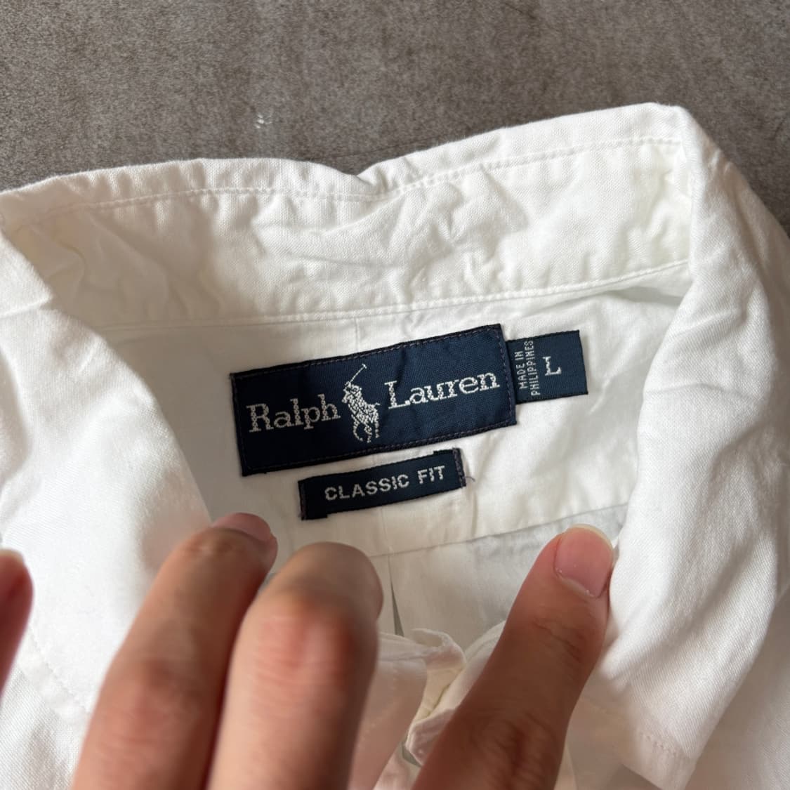 폴로 화이트 클래식 포니 로고 포플린 반팔 셔츠 상품이미지6