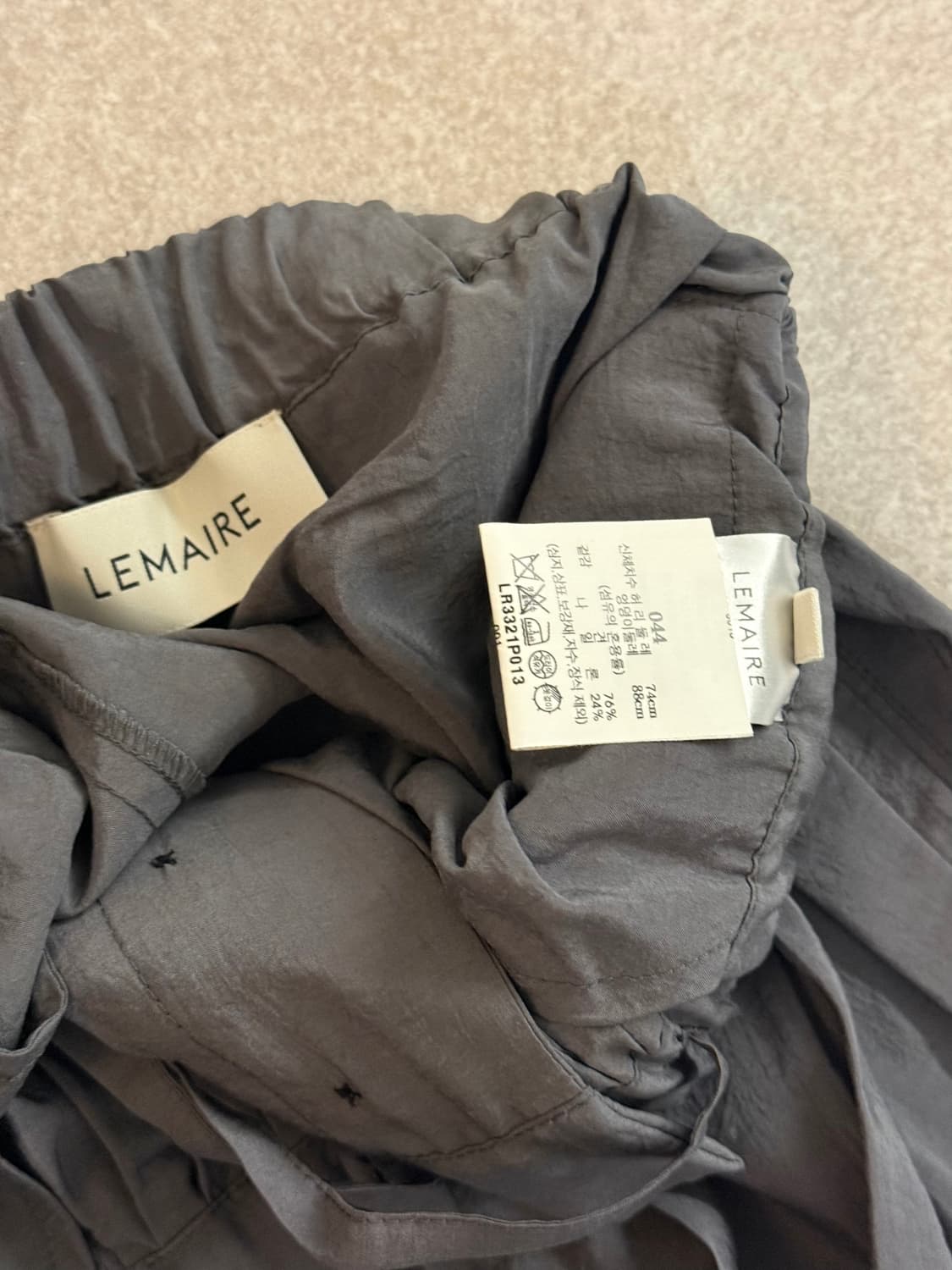 르메르 플리츠 릴렉스드 팬츠 알루미늄 44 상품이미지4