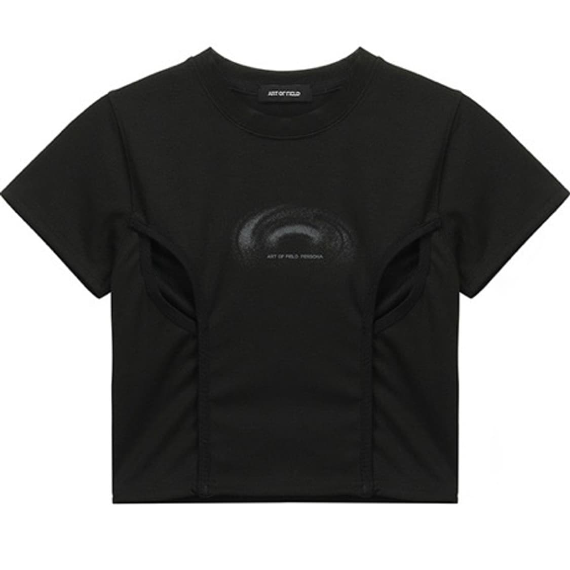 아트오브필드 컷아웃 크롭 티셔츠 상품이미지1