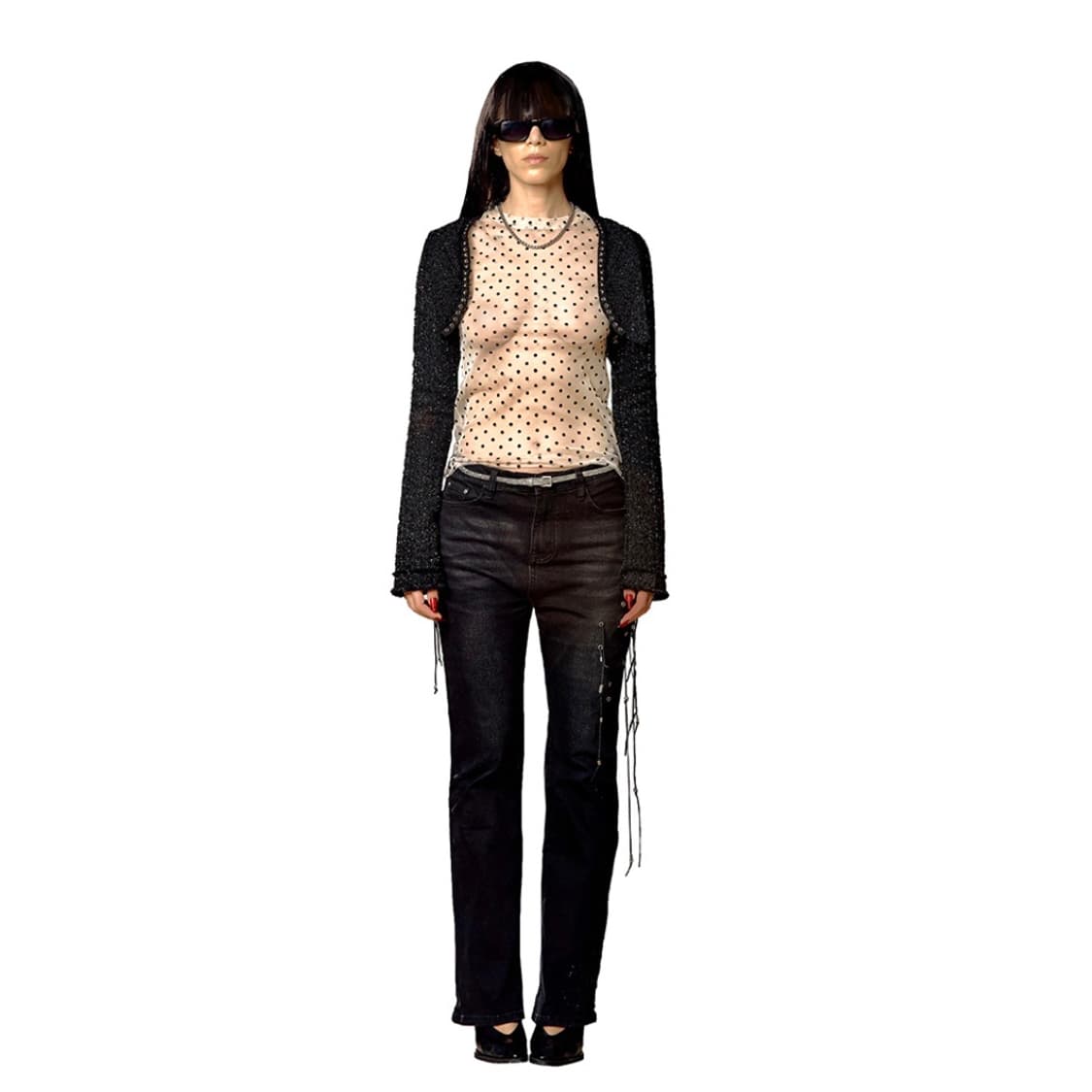 키묘 블랙 워싱 진 상품이미지3