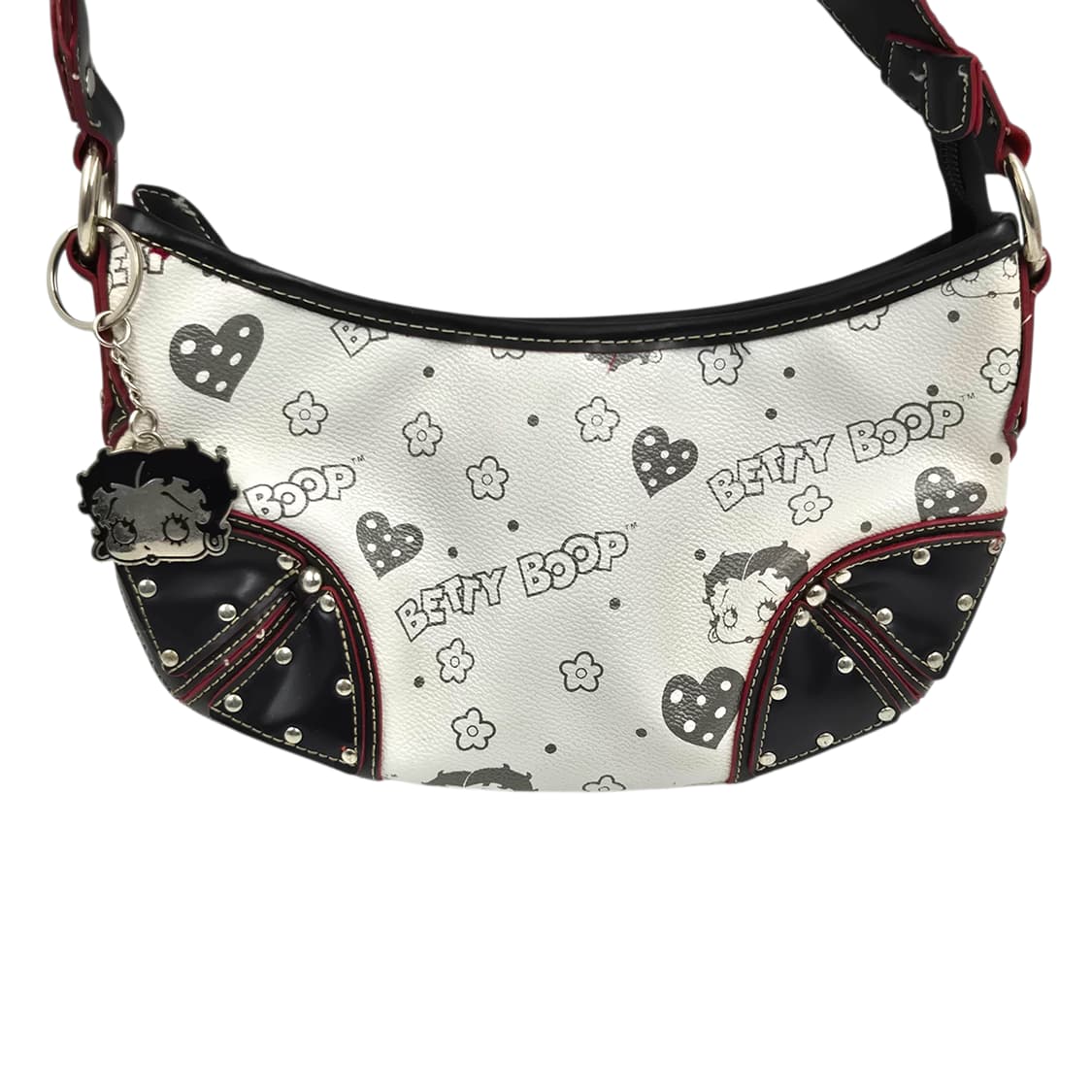 08s 레트로 베티붑 스터드 키링 레더 숄더백 상품이미지6