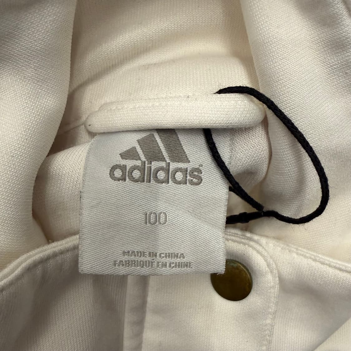 아디다스 빈티지 화이트 넥 버튼 져지 L 상품이미지7