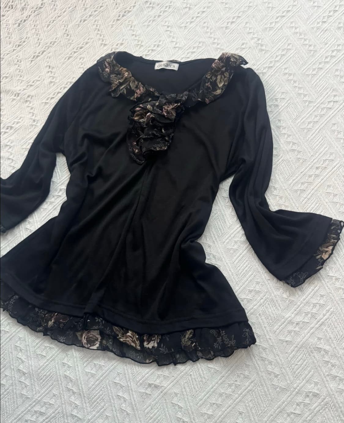 플라워패턴 러플 7부티 상품이미지3