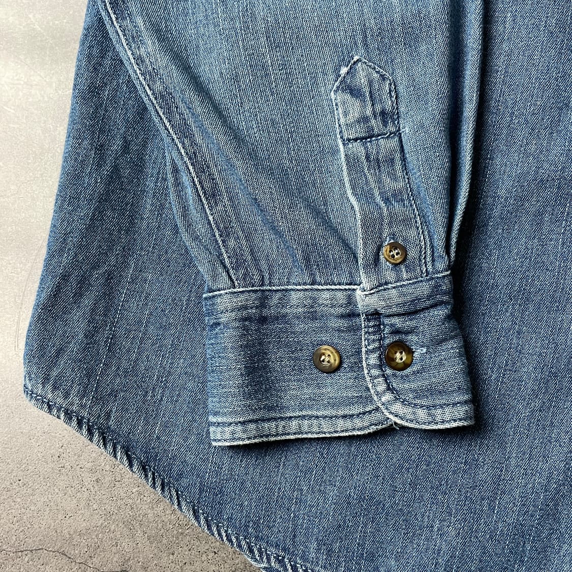 UNKNOWN 빈티지 플랩포켓 코튼 데님 셔츠 A00711 상품이미지6