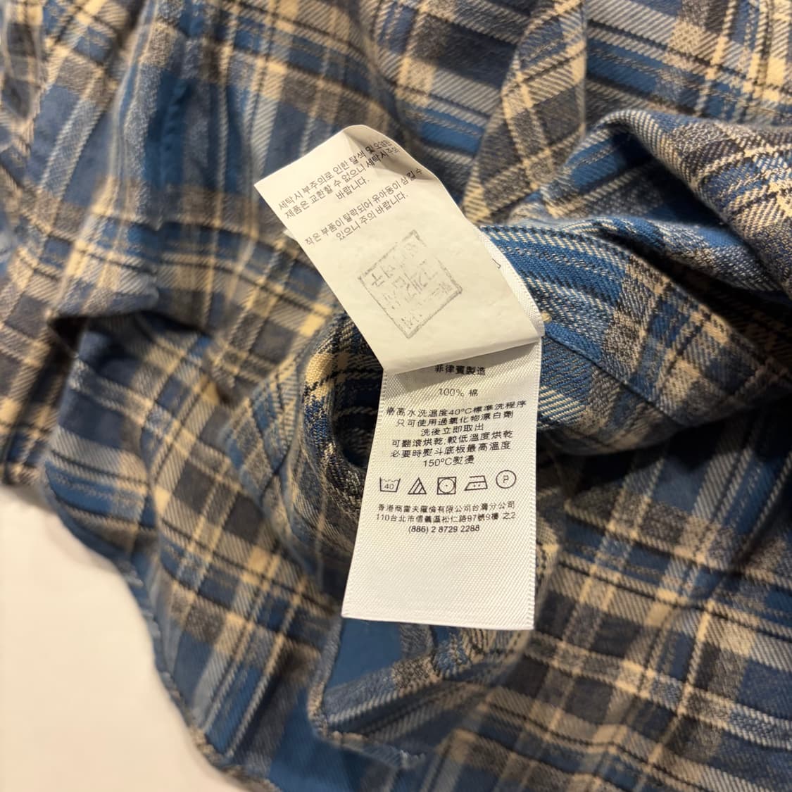[L] 폴로랄프로렌 커스텀핏 블루 체크 셔츠 D251 상품이미지7
