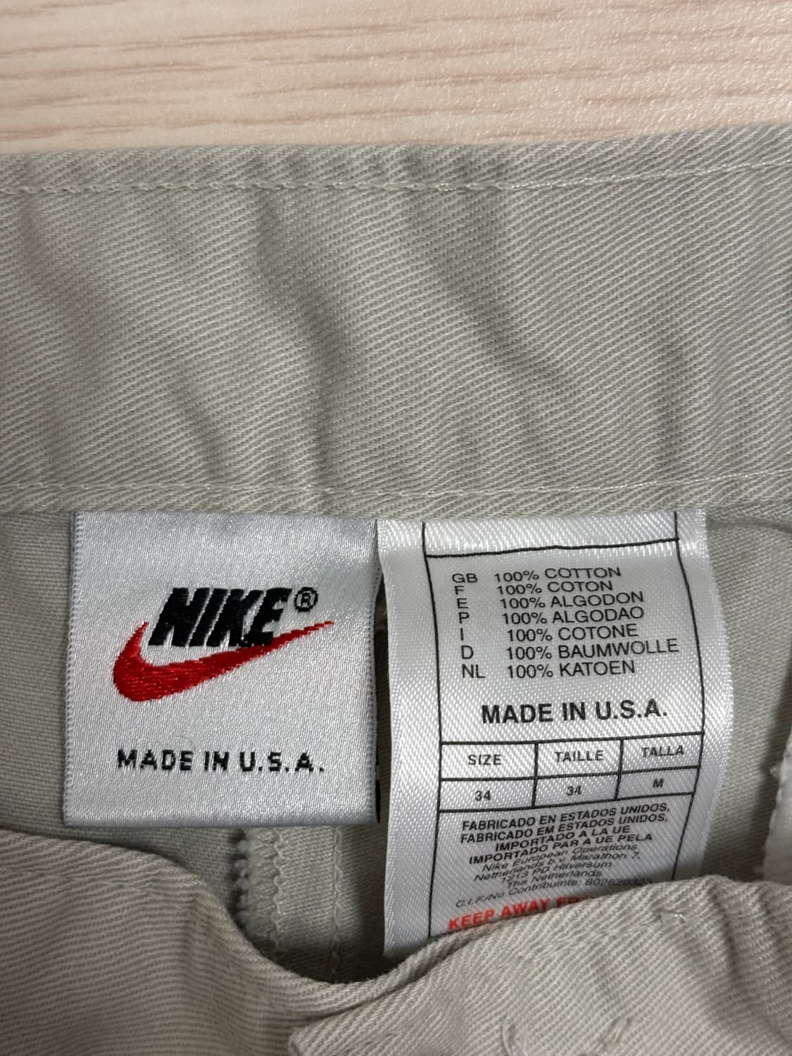90s USA Made Tuck Chino Shorts 상품이미지4
