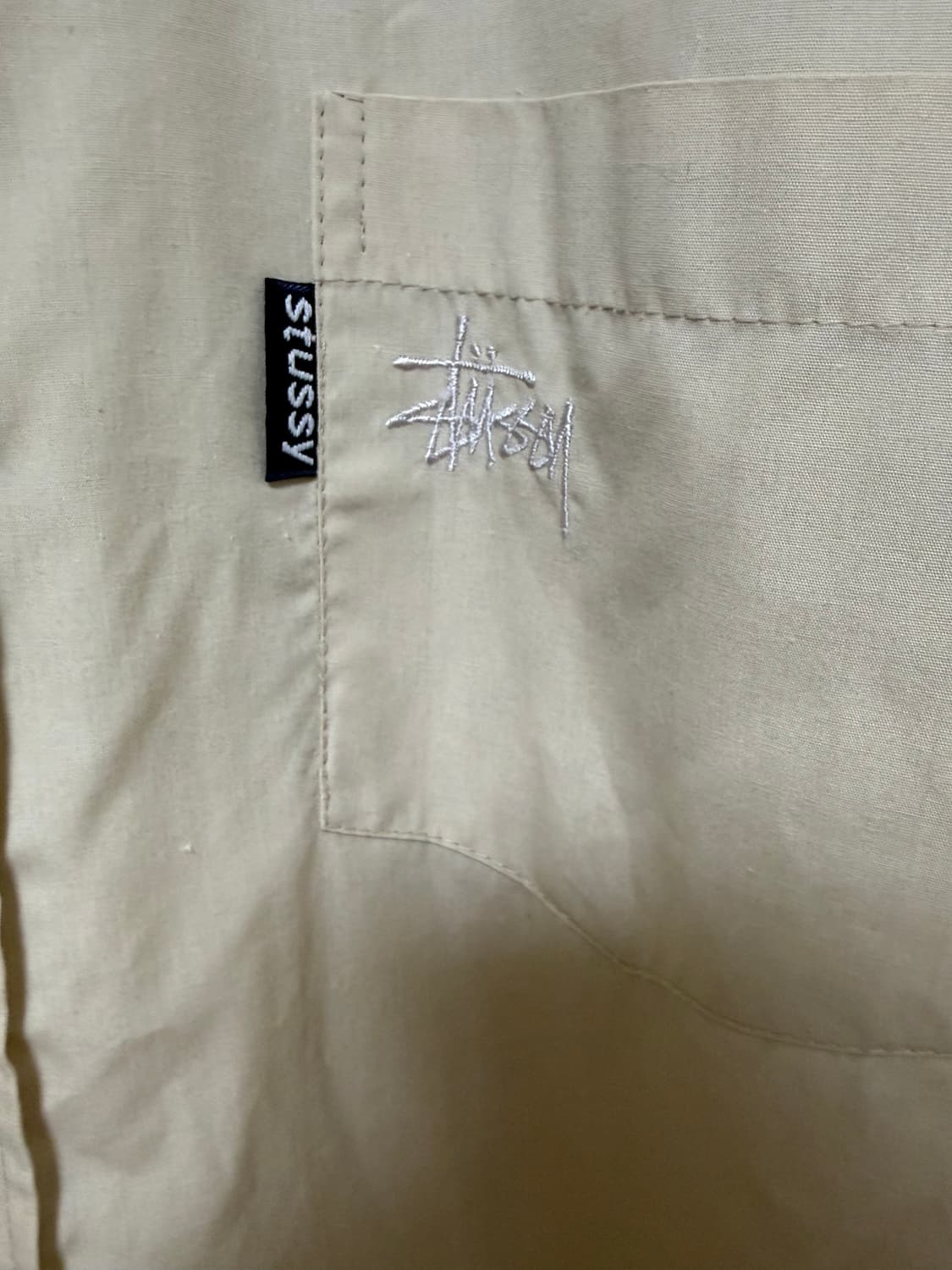 [STUSSY] 90s 스투시 베이지 반팔 셔츠 상품이미지5