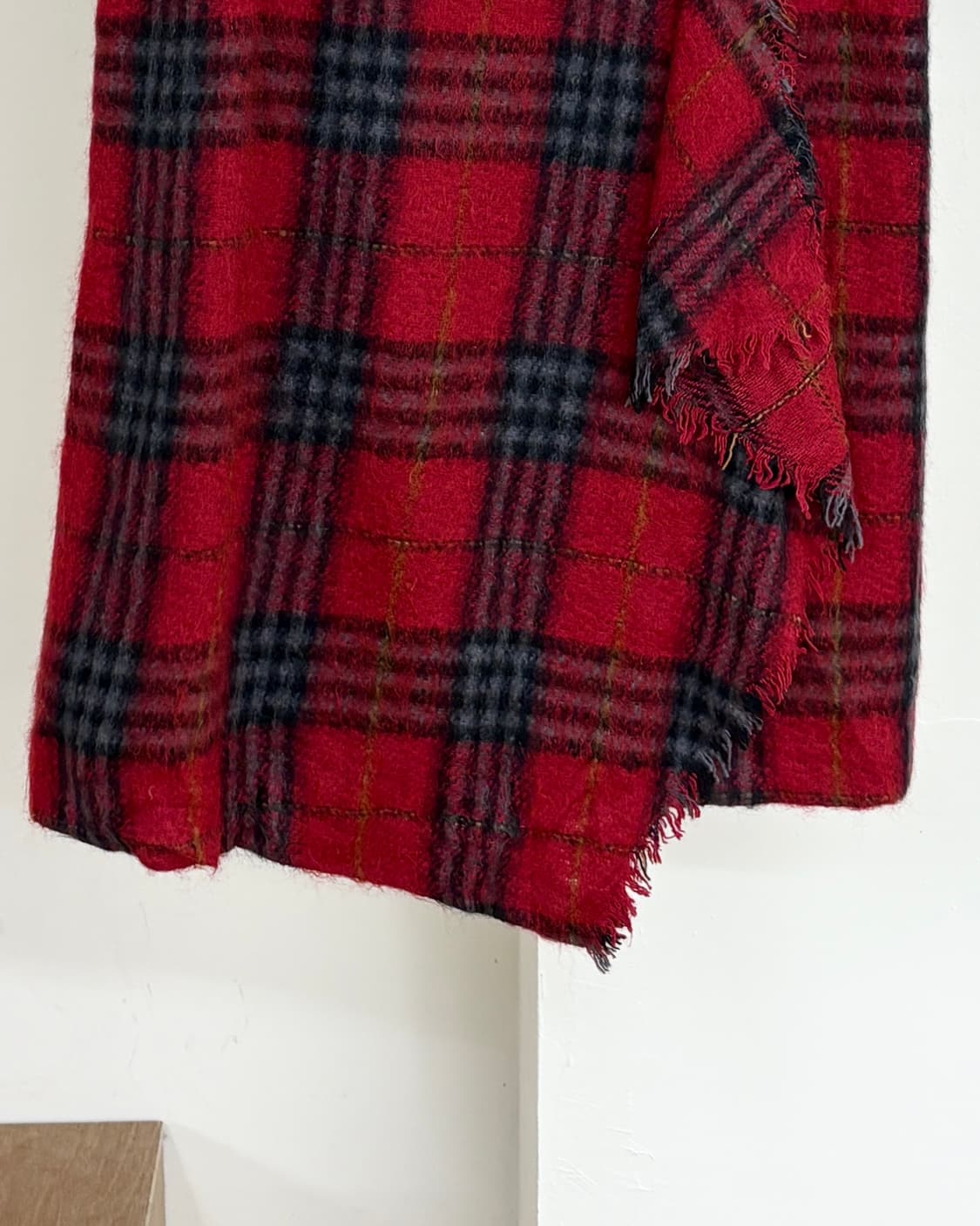 막스마라 레드 플레이드 체크 랩 미디 스커트 상품이미지3