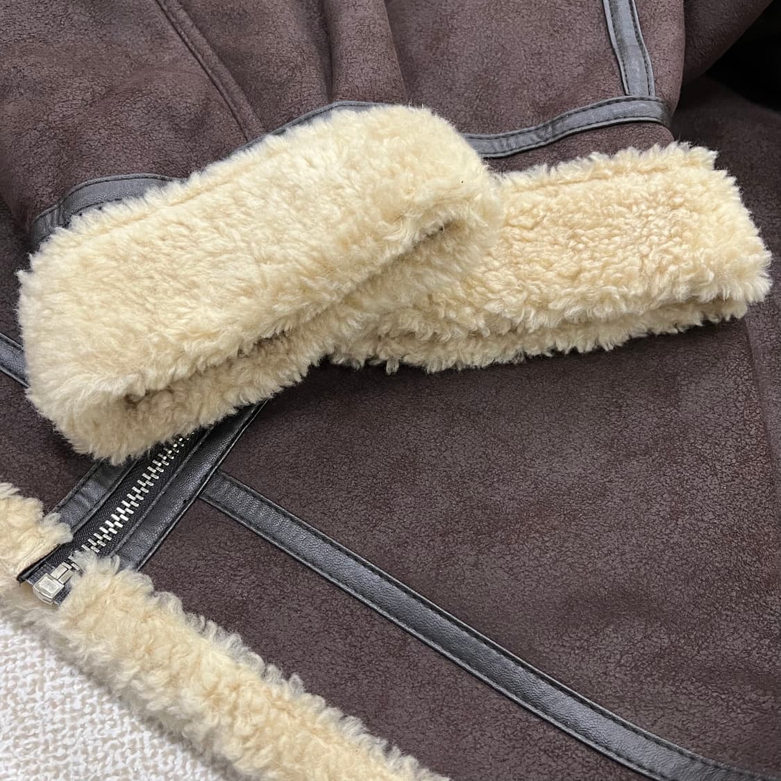 [3] 인스턴트펑크 양털 무스탕 자켓 브라운 3986 상품이미지6