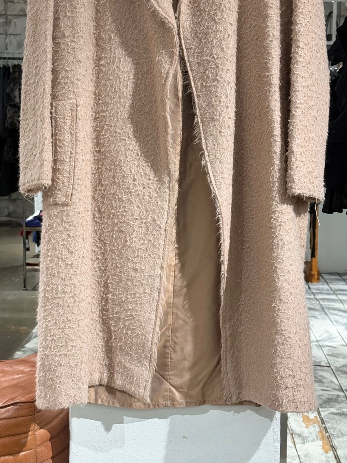 헬무트랭 베이지 부클 알파카 울 코트 상품이미지3