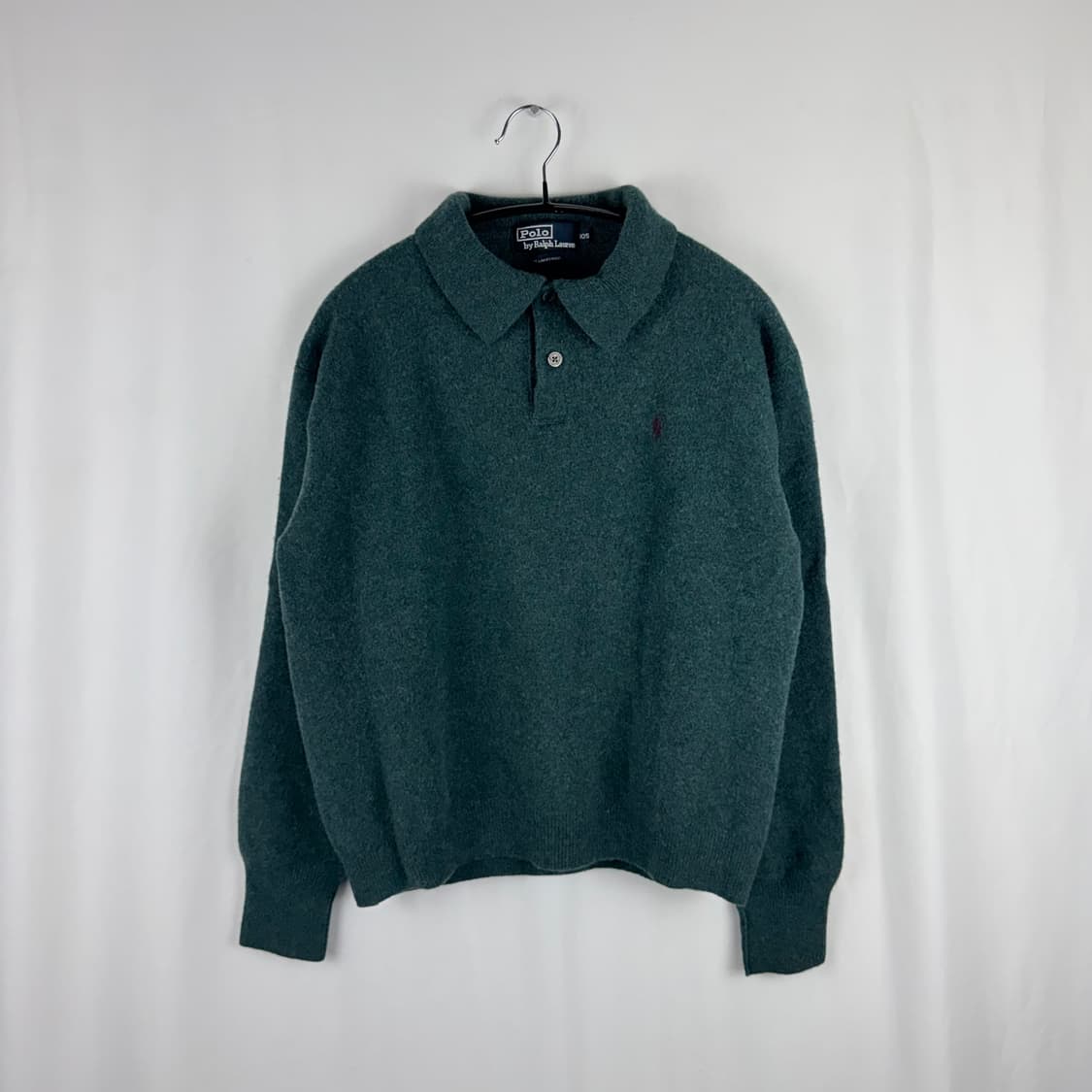 (105) 폴로 랄프로렌 램스울 카라 니트 그린 상품이미지2