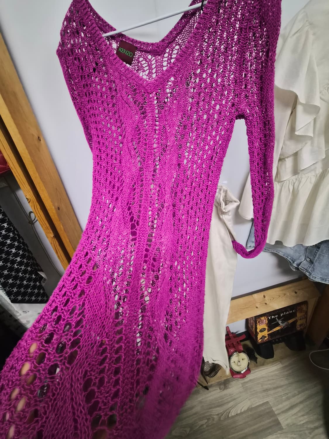 겐조 린넨실크 크로셰 니트. 도나카란 린넨배기팬츠 상품이미지2