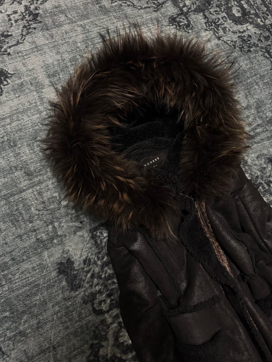 Egoist trimming fur hood mouton jacket  상품이미지2