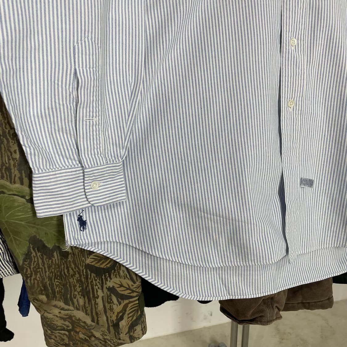1990s 폴로 랄프로렌 OCBD 스트라이프 빅셔츠 상품이미지9