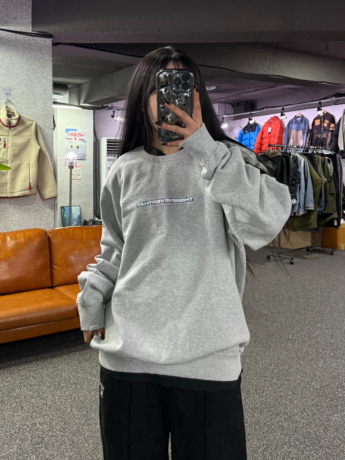 디스이즈네버댓 로고 월드맵 맨투맨 B4358 상품이미지1