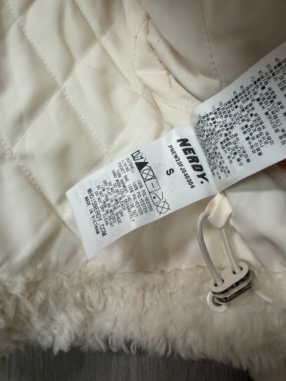 널디 퍼 자켓 아이보리 상품이미지9