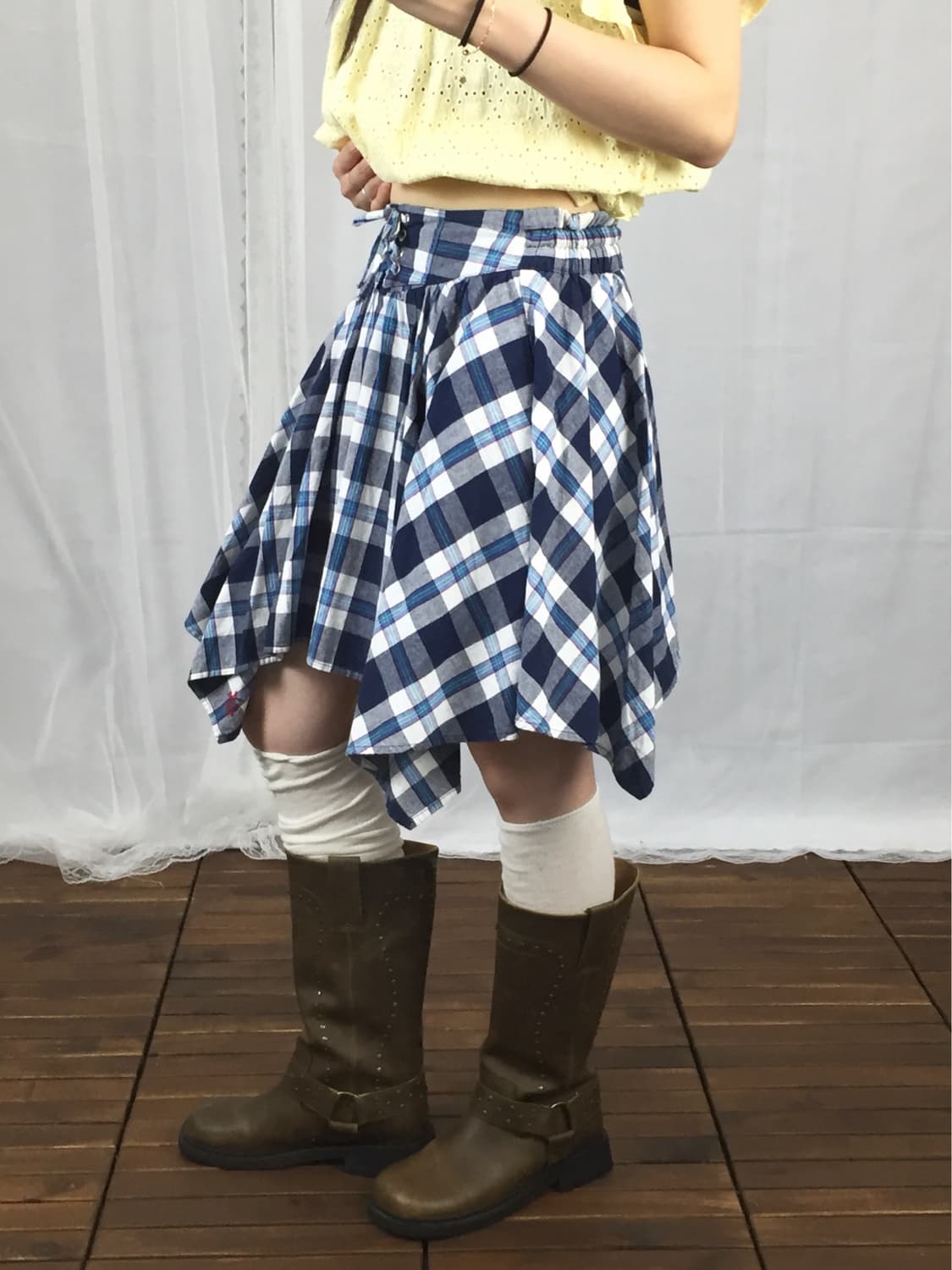 LOVE RABBY Girls Blue Plaid Skirt 상품이미지2